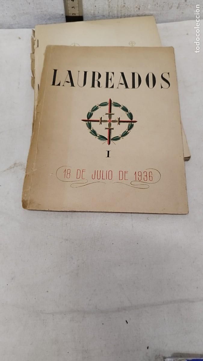 Militaria: Antiguo libro laureados I,18 DE JULIO DE 1936.