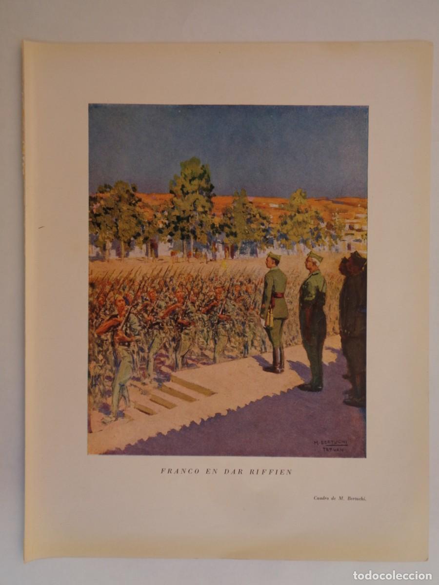 Military Antiques: GUERRA CIVIL : LAMINA DE FRANCO EN DAR RIFFIEN . DE M. BERTUCHI
