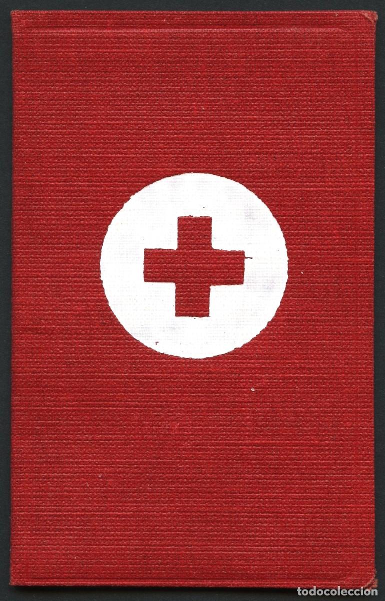 Militaria: POSGUERRA, CARNET, CRUZ ROJA ESPA&Ntilde;OLA, BARCELONA, 1942