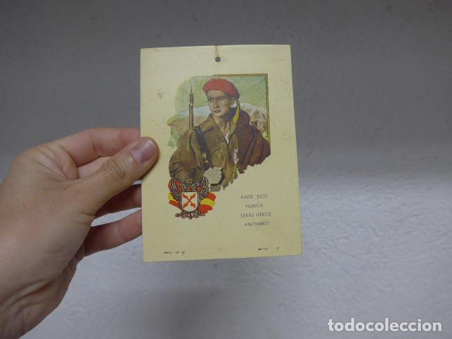 Militaria: Antiguo cartel de calendario requete carlista, original. Carlismo. Guerra civil