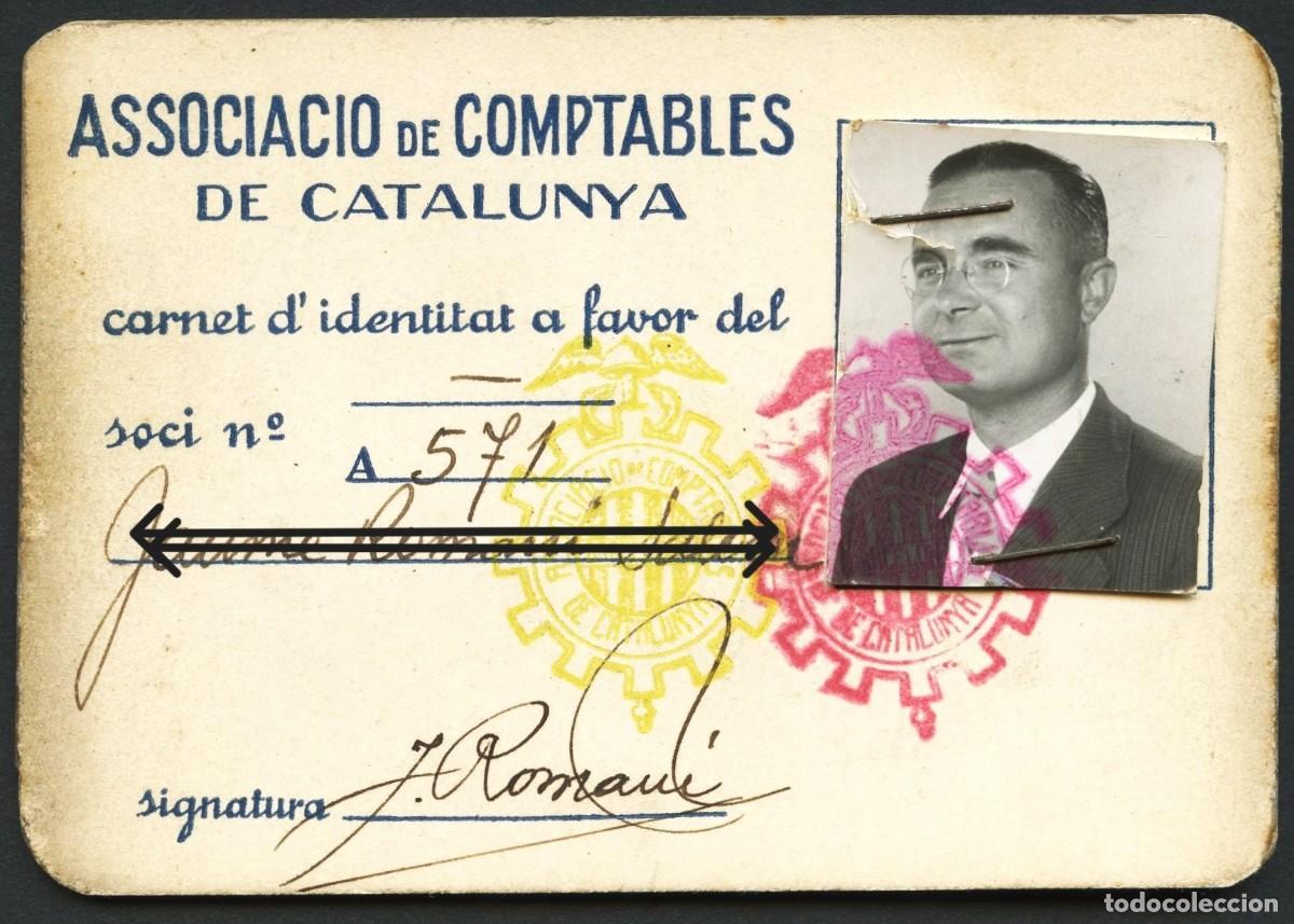 Military Antiques: GUERRA CIVIL, CARNET, ASSOCIACIO DE COMPTABLES DE CATALUNYA
