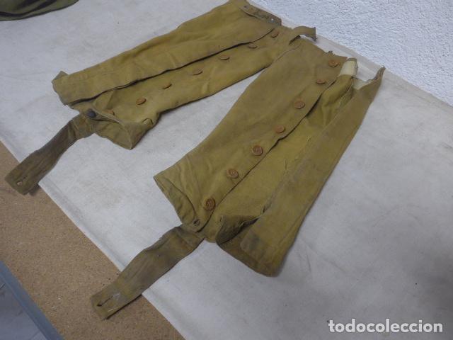 Military Antiques: Antiguas polainas de tela originales en color ocre, Guerra de Africa, Alfonso XIII a guerra civil