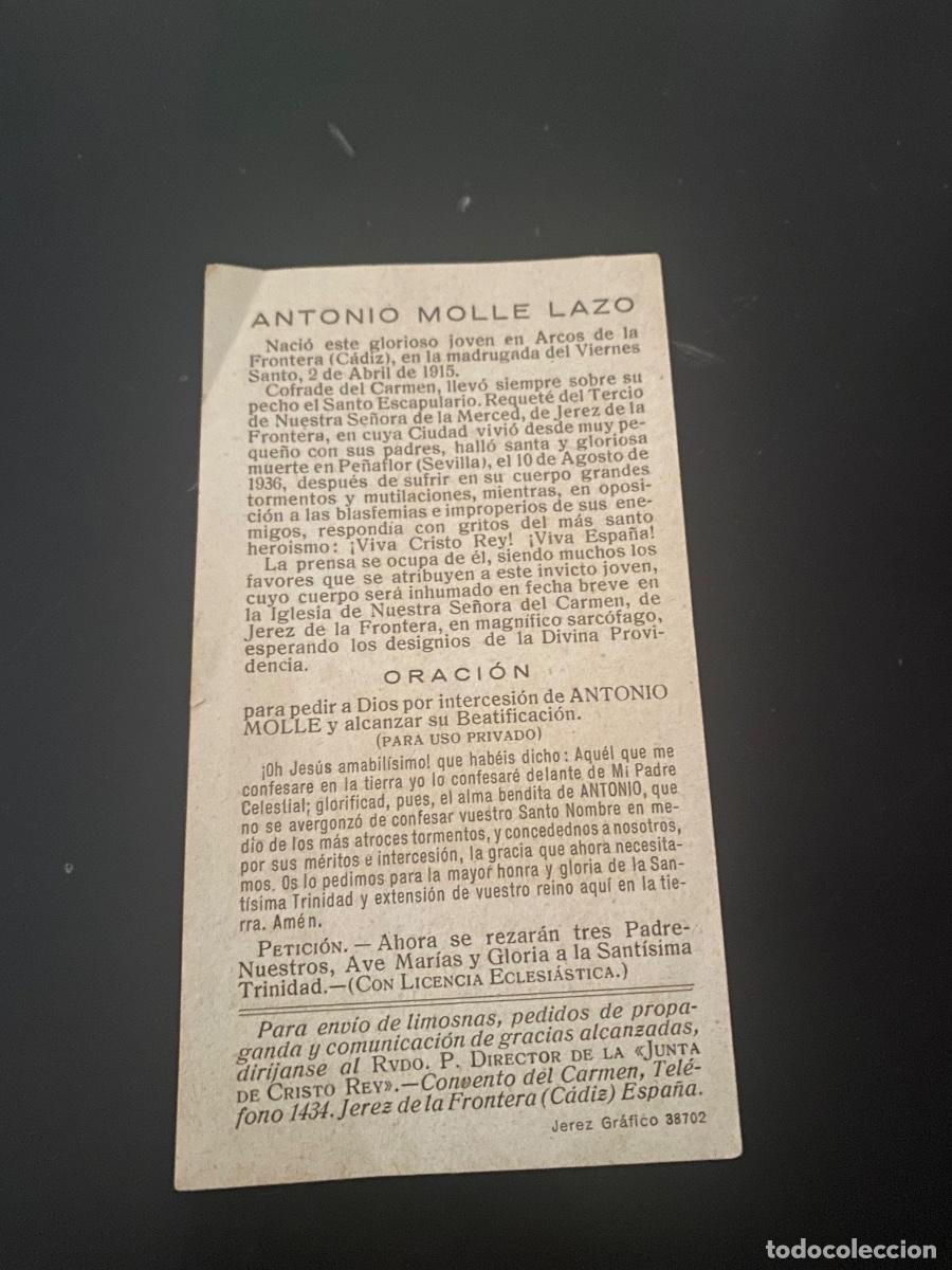Militaria: Recordatorio Requete ca&iacute;do en combate. - Foto 2
