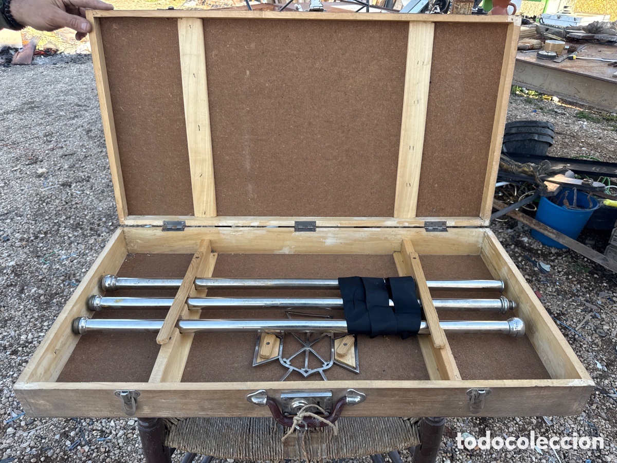 Military Antiques: Baculo Impresionante antiguo procesional Juventudes acci&oacute;n cat&oacute;lica guerra civil