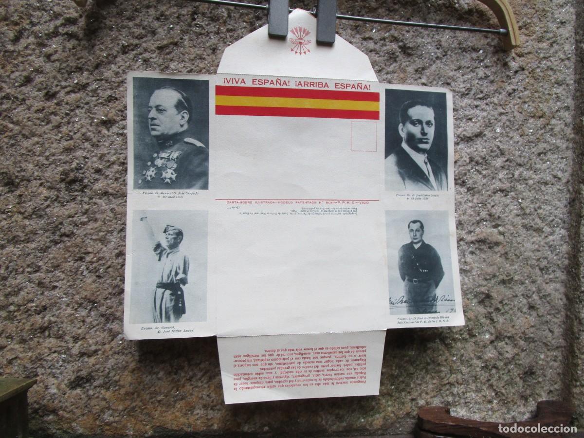 Militaria: VIGO GUERRA CIVIL - CARTA SOBRE ILUSTRADO PROPAGANDA EDITADO POR PPKO - JOSE CAO MOURE 32x29cm+ INFO