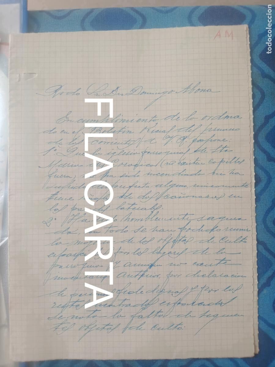 Militaria: Gorocica, M&uacute;gica, Vizcaya. Documento de la Guerra civil, robos, saqueos. 1937