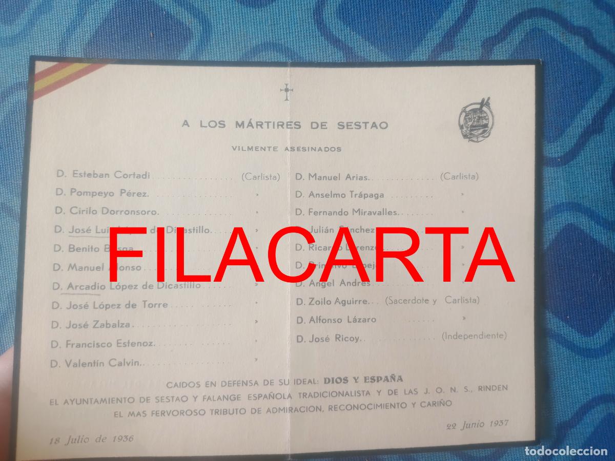 Militaria: M&aacute;rtires de Sestao, Vizcaya. Estampa de la guerra civil 1937