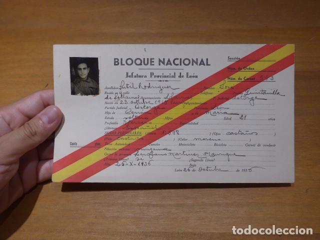 Militaria: Antiguo carnet de requete carlista original de Guerra Civil, 1936. Quintanilla de Sollamas, Leon.