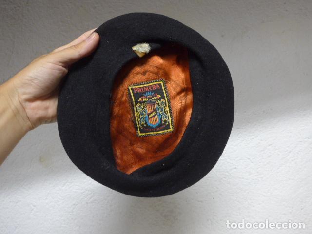 Militaria: Antigua boina negra, original, seguramente epoca de guerra civil.