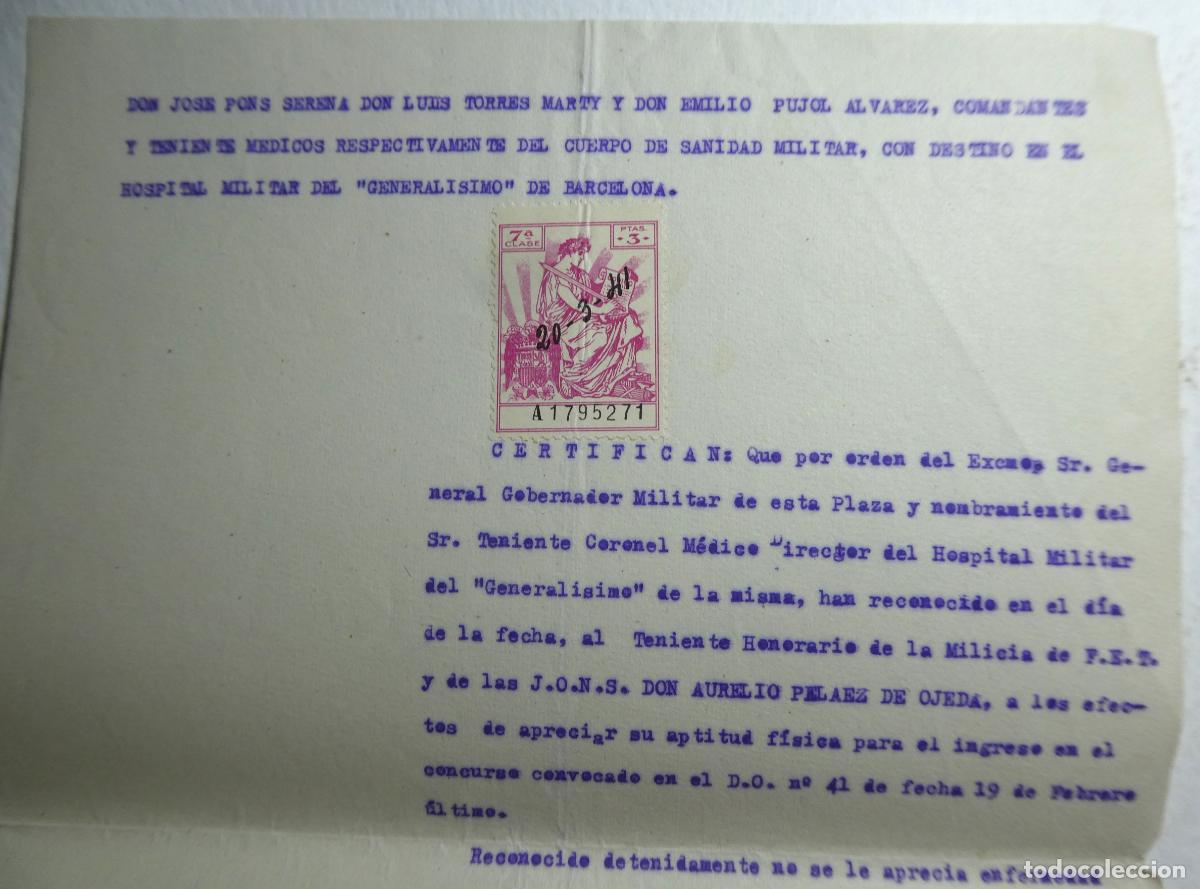 Militaria: Hospital Militar del General&iacute;simo,Nombramiento del Teniente Coronel Medico, 20 de Marzo 1941