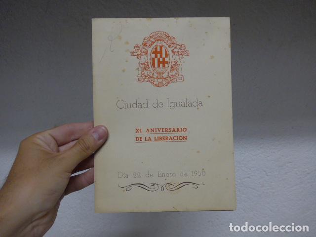 Military Antiques: Antiguo programa de Igualada de XI aniversario de la liberacion, guerra civil, 1950