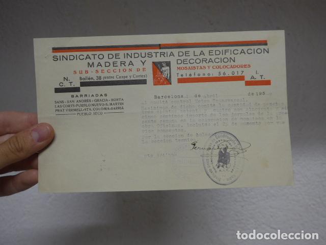 Militaria: Antiguo documento republicano de la CNT Comite control metro transversal, Barcelona. Guerra civil