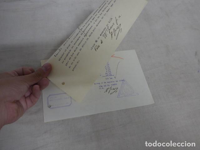 Militaria: Lote 2 antiguo documento de comite revolucionario de Alcoy, CNT, guerra civil