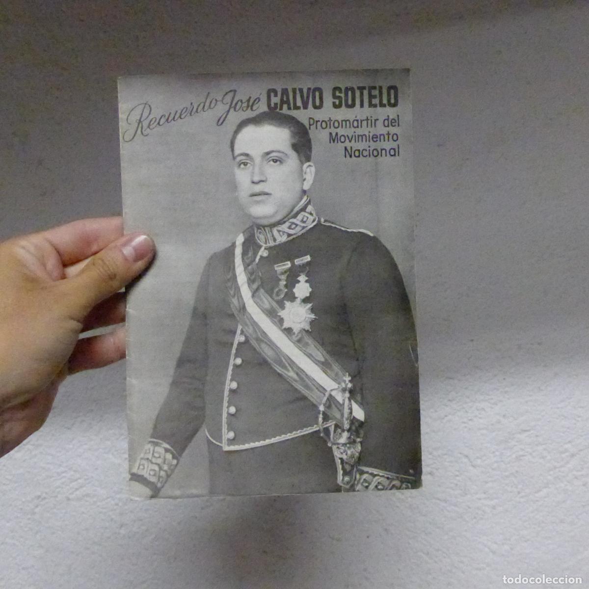 Military Antiques: Antiguo librito recuerdo a Jose Calvo Sotelo, protomartir nacional de la guerra civil