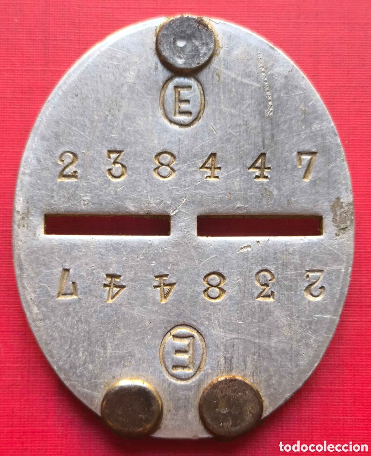 Militaria: ESPA&Ntilde;A GUERRA CIVIL CHAPA IDENTIFICACI&Oacute;N SOLDADO C. 1937