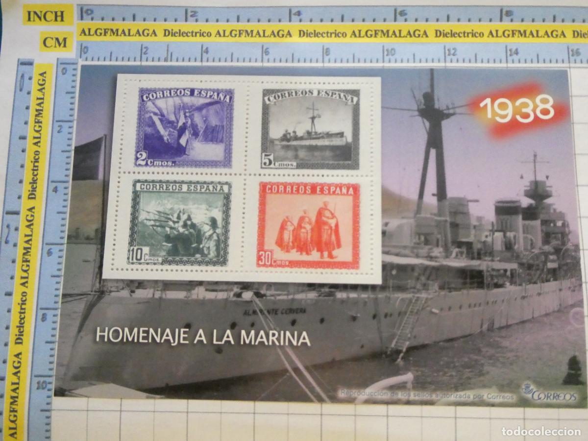 Military Antiques: HOJA BLOQUE POL&Iacute;TICO MILITAR. GUERRA CIVIL ESPA&Ntilde;OLA. SELLOS CORREOS 1938 HOMENAJE A LA MARINA 31