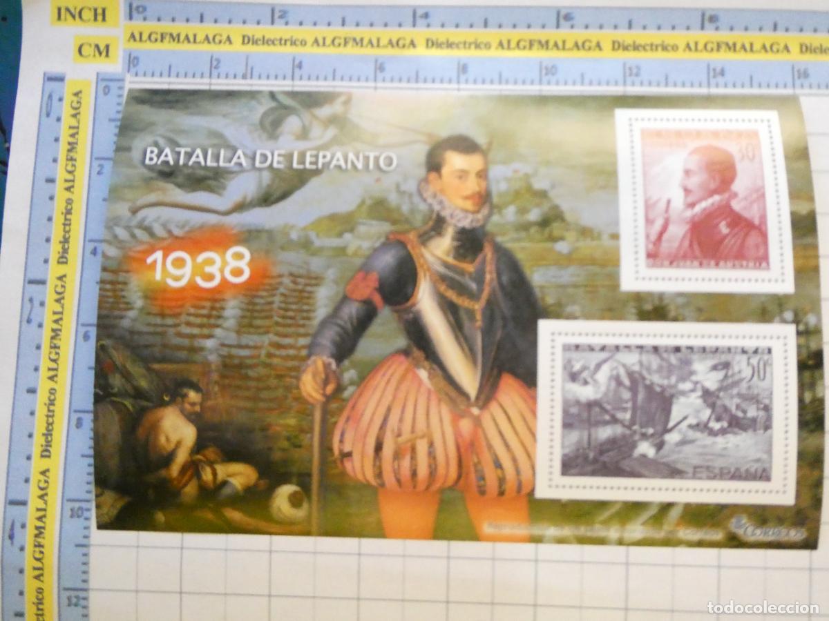 Military Antiques: HOJA BLOQUE POL&Iacute;TICO MILITAR. GUERRA CIVIL ESPA&Ntilde;OLA. SELLOS CORREOS 1938 BATALLA DE LEPANTO 34