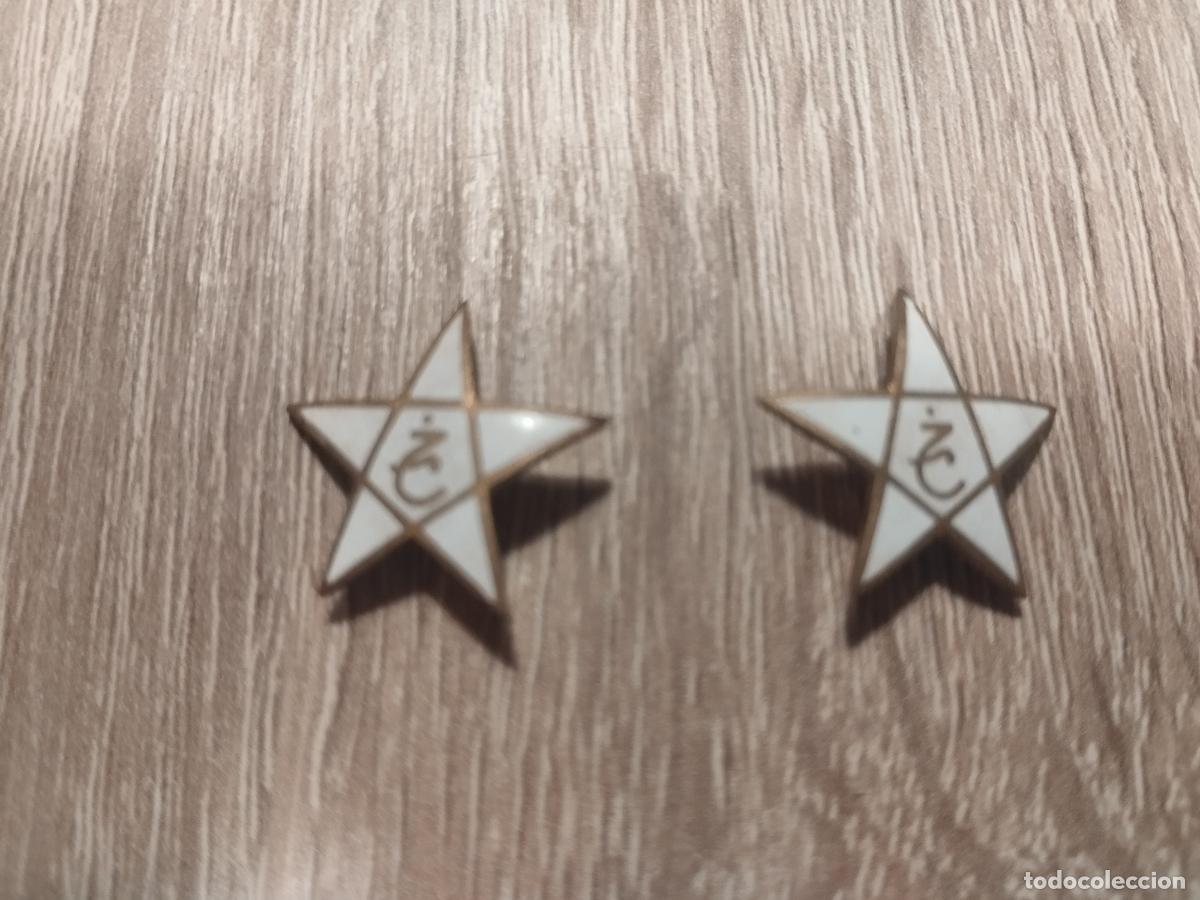 Militaria: TKZ - PROTECTORADO DE MARRUECOS. MEHAL-LA JALIFIANA. 2 ESTRELLAS ESMALTADAS.