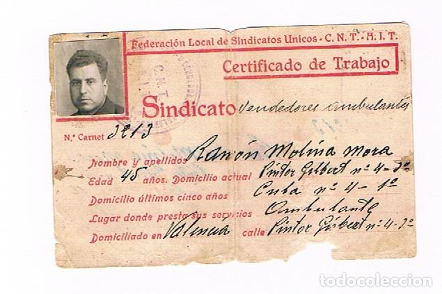 Militaria: C.N.T. - A.I.T. 1937 FERDERACI&Oacute;N LOCAL DE SINDICATOS UNICOS - GUERRA CIVIL