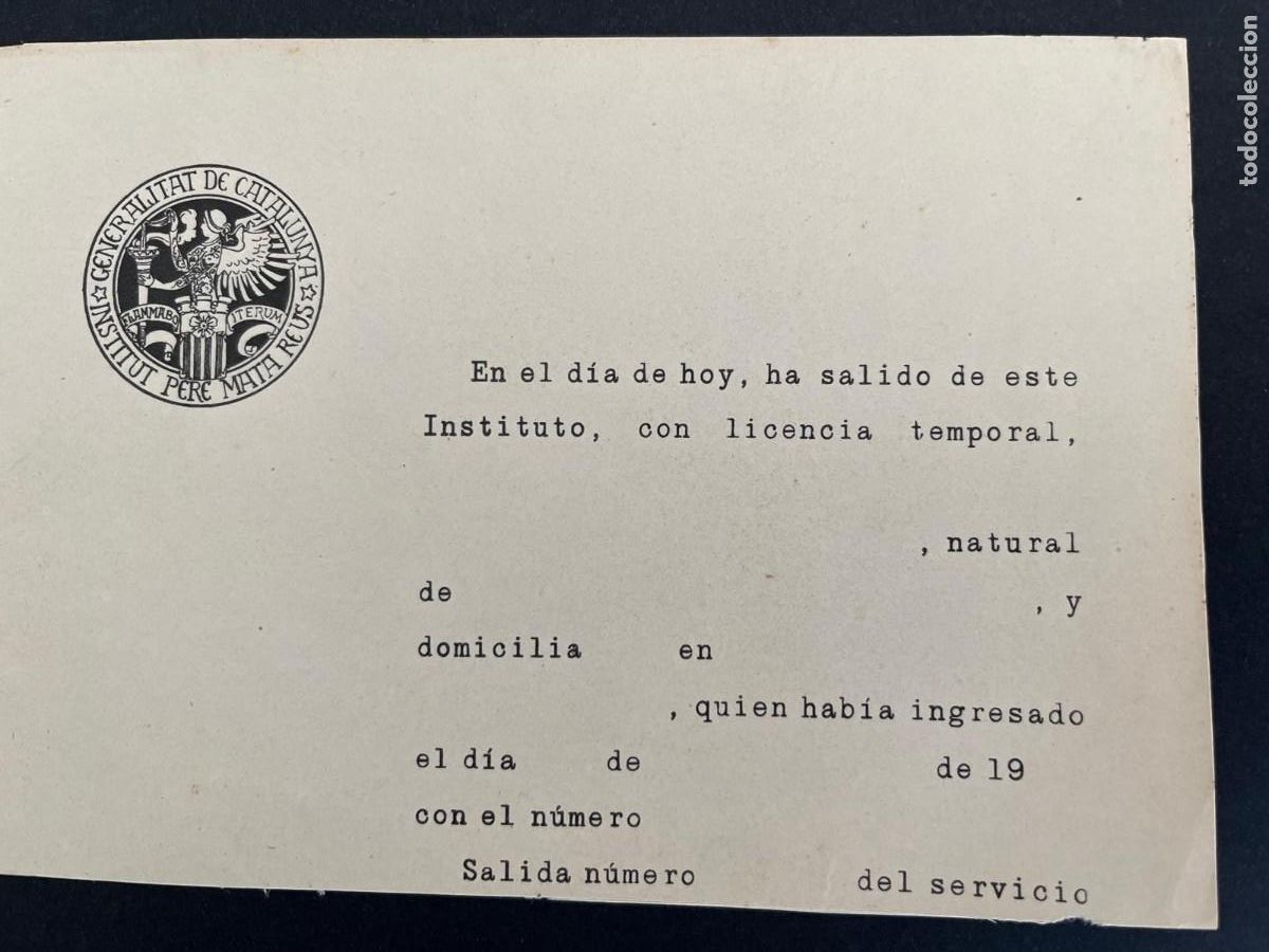 Militaria: escudo Pere Mata Reus en catal&aacute;n