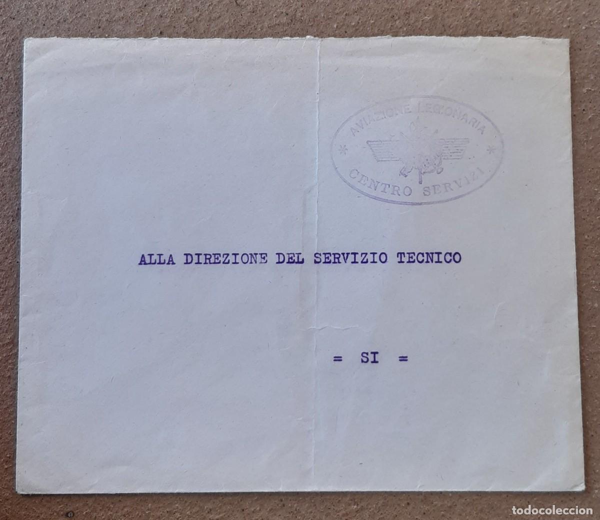 Militaria: SOBRE CON MARCAS DE SELLO DE LA AVIAZIONE LEGIONARIA ITALIANA. GUERRA CIVIL