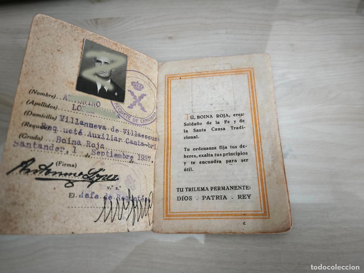 Militaria: Ordenanza del Requete. Comuni&oacute;n tradicionalista. 1936. Requet&eacute; de Cantabria 1 de septiembre de 1937.