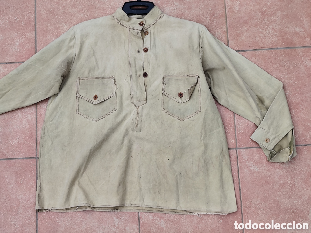 Militaria: Original Camisa &rdquo;a la rusa&rdquo; republica guerra civil