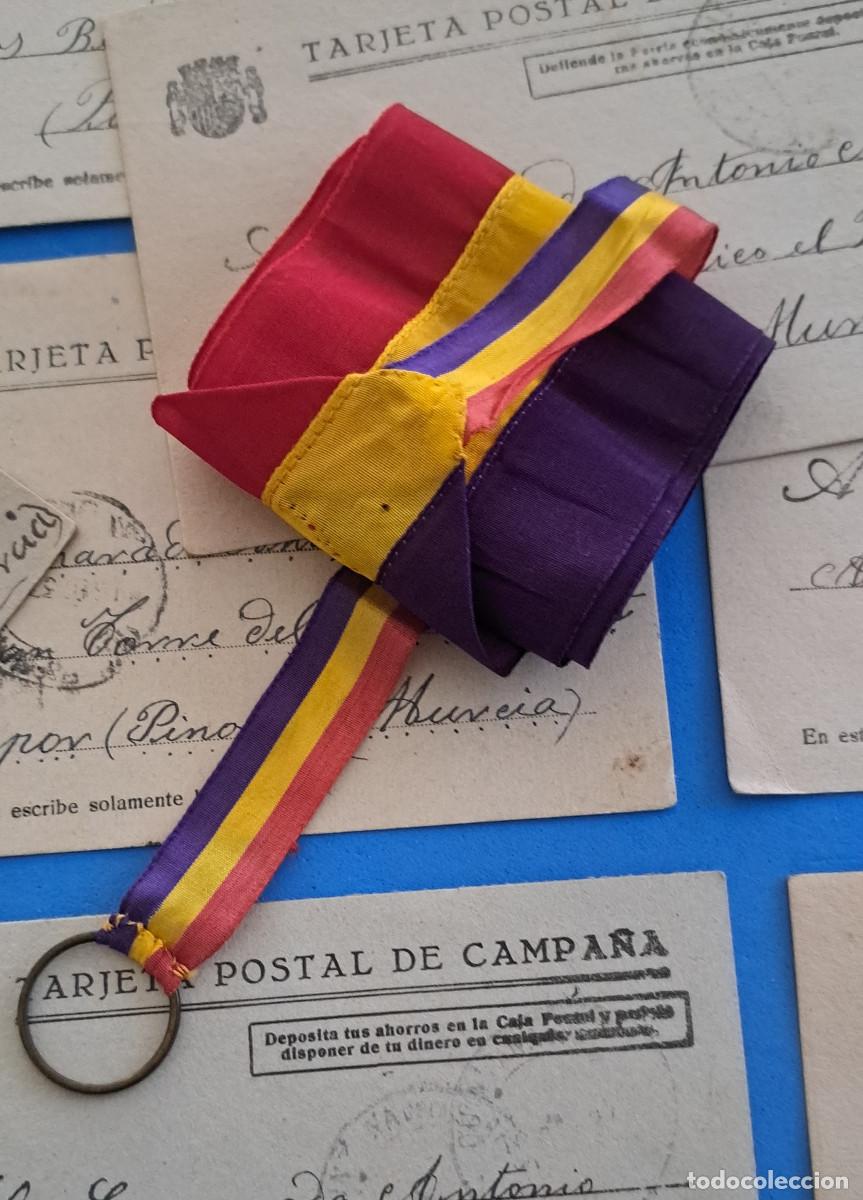 Militaria: GUERRA CIVIL ESPA&Ntilde;OLA - CINTA REPUBLICANA - 87 CMS. - ANCHO 6,5 CMS. - FRENTE DE BADAJOZ