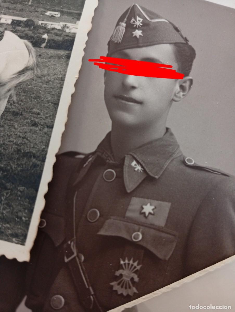 Militaria: 3xfotos Falange-Caballeria-Guerra Civil-Division Azul