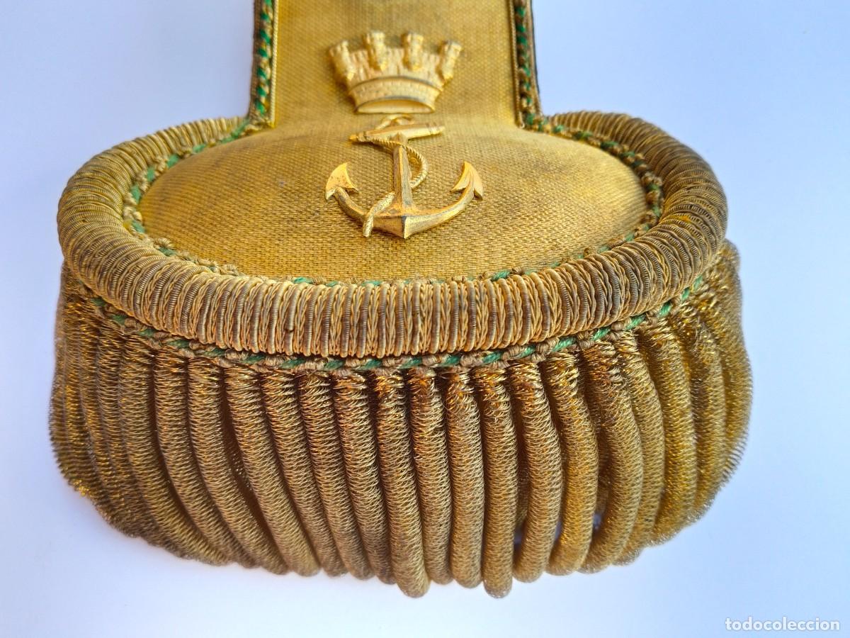 Militaria: ANTIGUA Y PRECIOSA HOMBRERA CHARRETERA DE OFICIAL DE MARINA DE GUERRA DE LA REPUBLICA ESPA&Ntilde;OLA - A&Ntilde;O