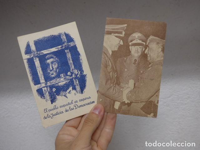 Militaria: Antiguas 2 postales espa&ntilde;olas de guerra civil dirigidas a la ONU en a&ntilde;os 40 des del exilio