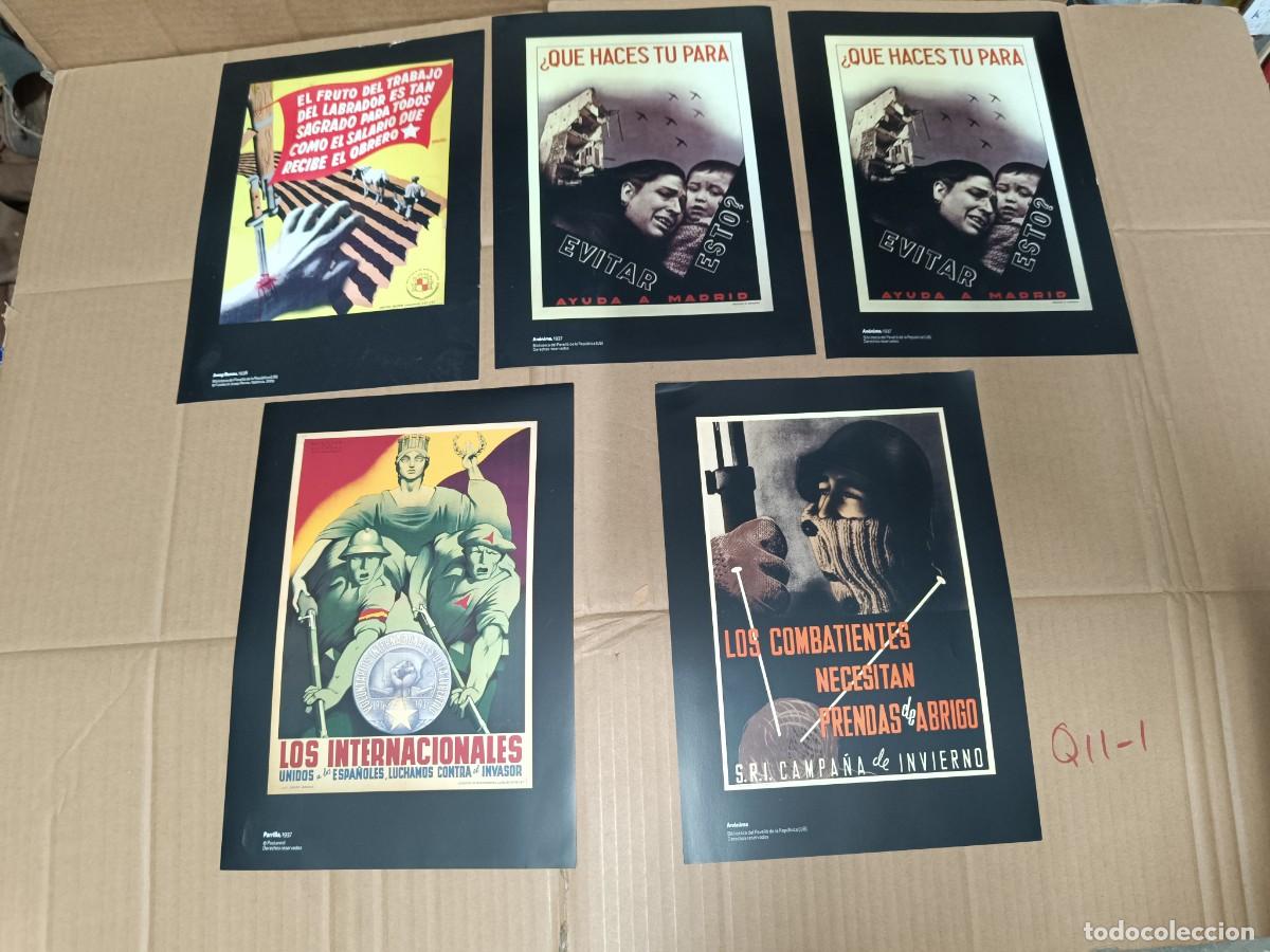 Militaria: LOTE 5 REPRODUCCIONES DE CARTELES DE LA REPUBLICA, 1 REPETIDO, REPUBLICANOS , GUERRA CIVIL -P20