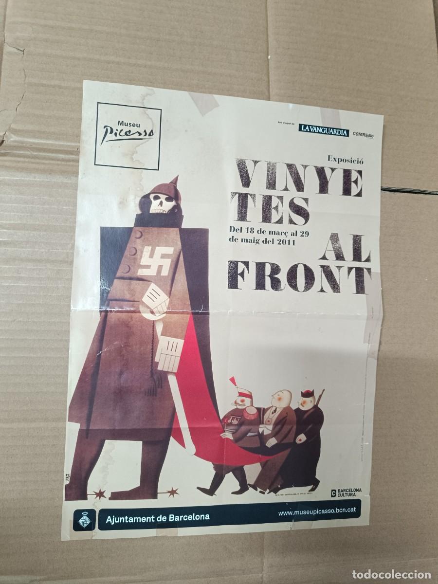 Militaria: ANTIGUO CARTEL, EXPOSICION VINYETES AL FRONT, MUSEU PICASSO, GUERRA CIVIL -P18