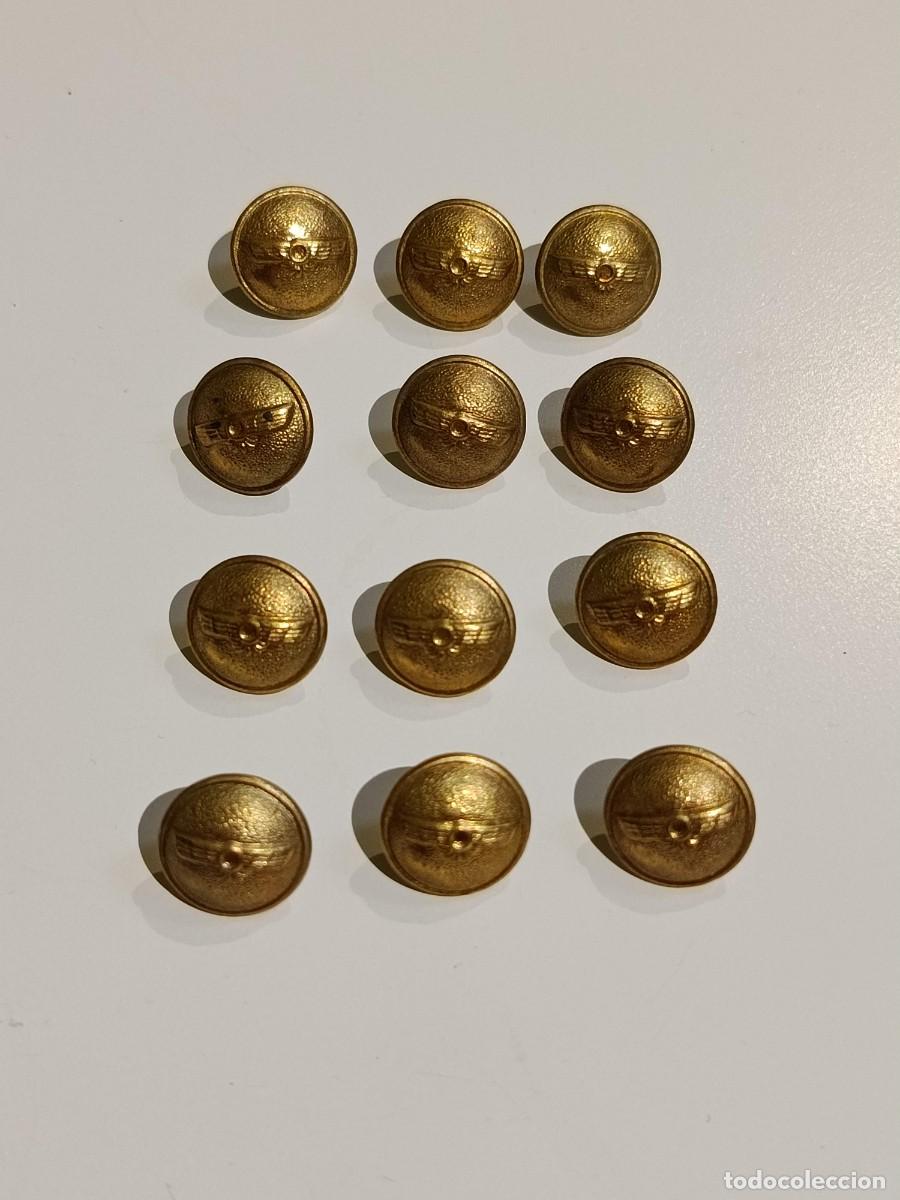 Militaria: Lote 12 botones peque&ntilde;os aviaci&oacute;n Guerra civil