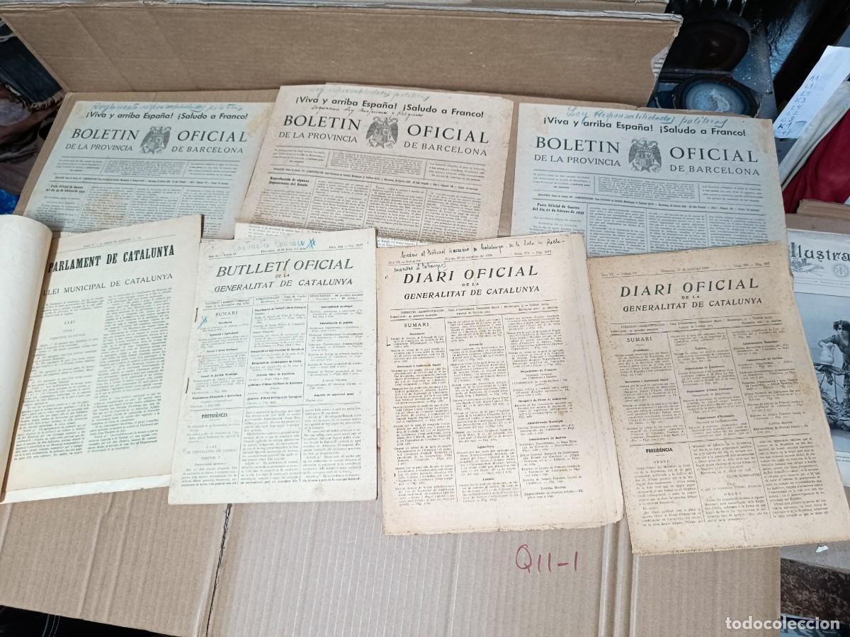 Militaria: LOTE DE 7 ANTIGUOS BOLETIN OFICIAL, GENERALITAT 1938 GUERRA CIVIL , PARLAMENT Y FRANQUISTA 1939 -P24