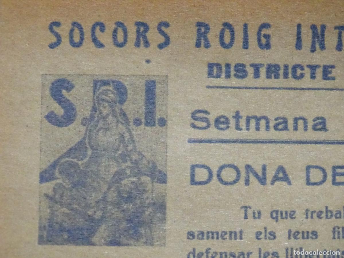 Militaria: SOCORS ROIG INTERNACIONAL. SETMANA DE LA GUERRA. DONA DE GRACIA. EN CATAL&Agrave;. &Uacute;NICO.