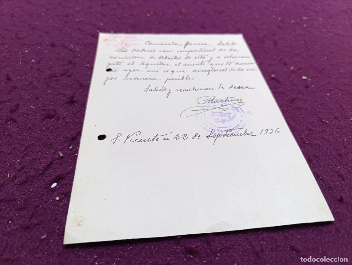 Military Antiques: Guerra Civil, de San Vicente a Alcoy, sello del Comit&eacute; Frente Obrero Antifascista