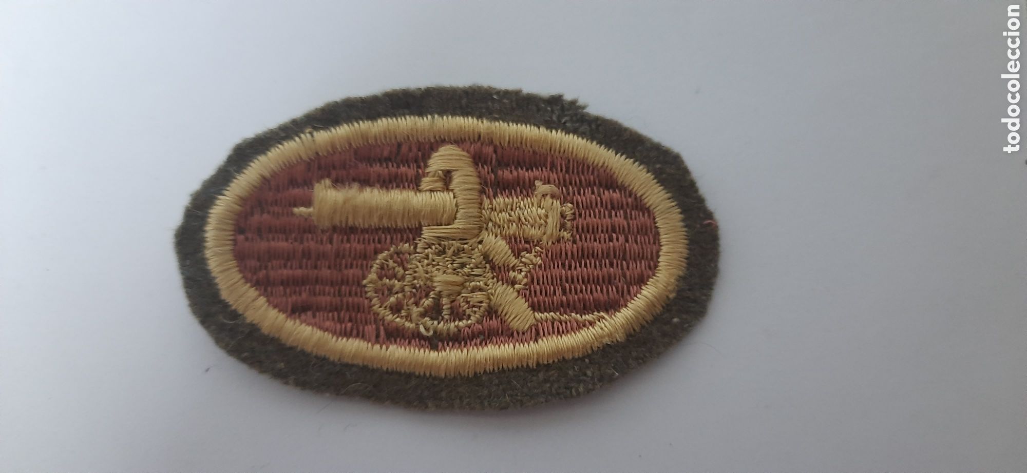 Military Antiques: parche servidor ametralladora maxim republicano