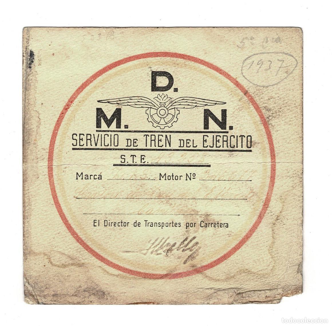 Militaria: EJ&Eacute;RCITO POPULAR DE LA REP&Uacute;BLICA. SERVICIO DE TREN DEL EJ&Eacute;RCITO IDENTIFICACI&Oacute;N GUERRA CIVIL ESPA&Ntilde;OLA
