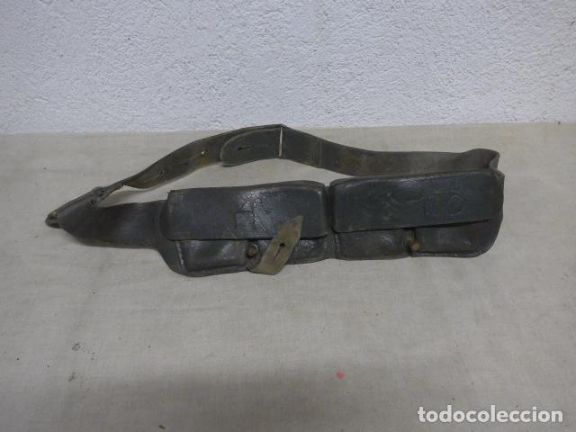 Militaria: Antiguo cinturon correaje con cartucheras italiano, original CTV guerra civil y II guerra Mundial