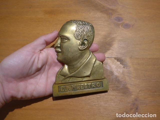 Militaria: Antigua placa de bronce de Blasco Iba&ntilde;ez, el maestro republicano, original, guerra civil