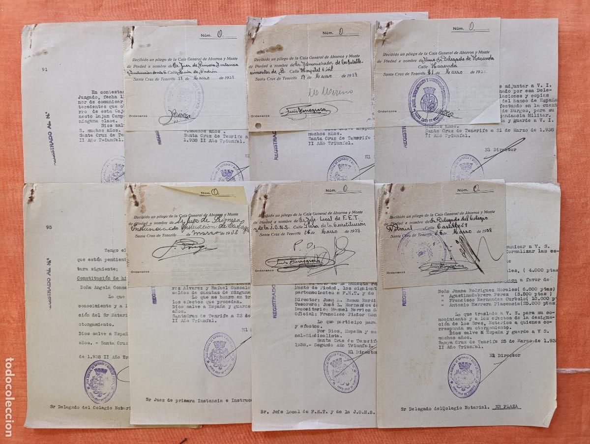 Militaria: 1938 GUERRA CIVIL. LOTE DOCUMENTOS ORDENADOS POR N&Uacute;MEROS Y FECHAS - GUERRA CIVIL ESPA&Ntilde;OLA. NE-02