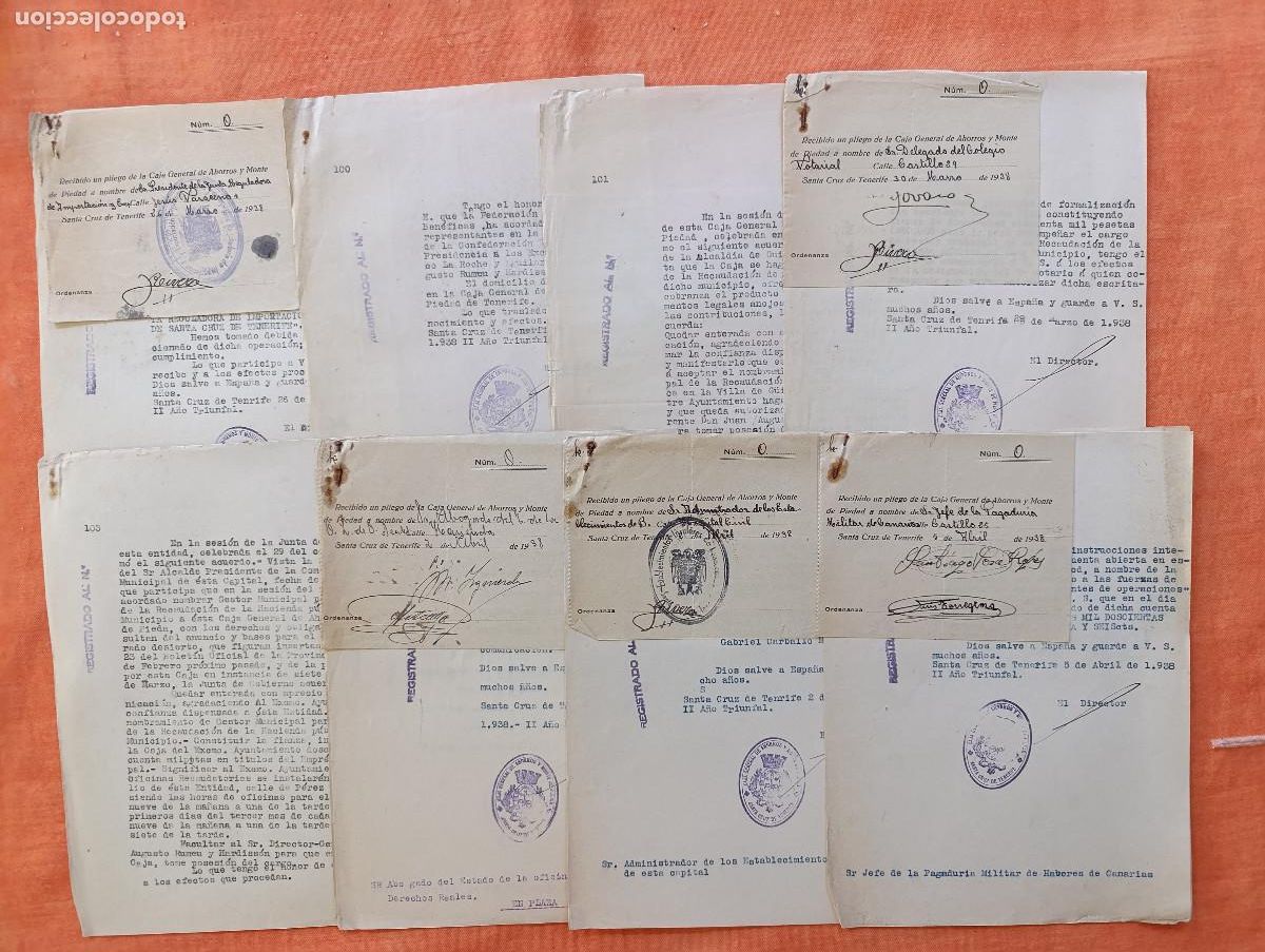 Militaria: 1938 GUERRA CIVIL. LOTE DOCUMENTOS ORDENADOS POR N&Uacute;MEROS Y FECHAS - GUERRA CIVIL ESPA&Ntilde;OLA. NE-03