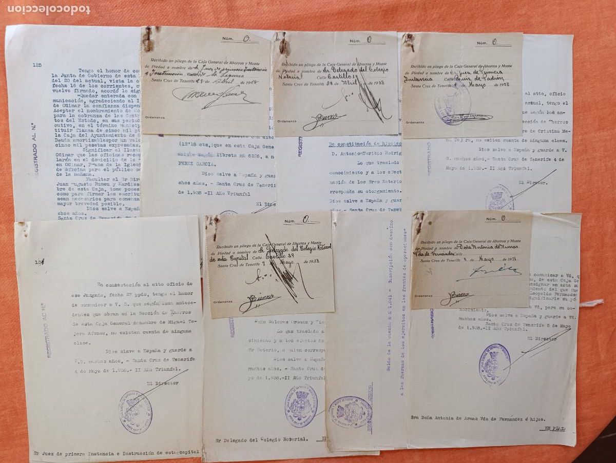 Militaria: 1938 GUERRA CIVIL. LOTE DOCUMENTOS ORDENADOS POR N&Uacute;MEROS Y FECHAS - GUERRA CIVIL ESPA&Ntilde;OLA. NE-06
