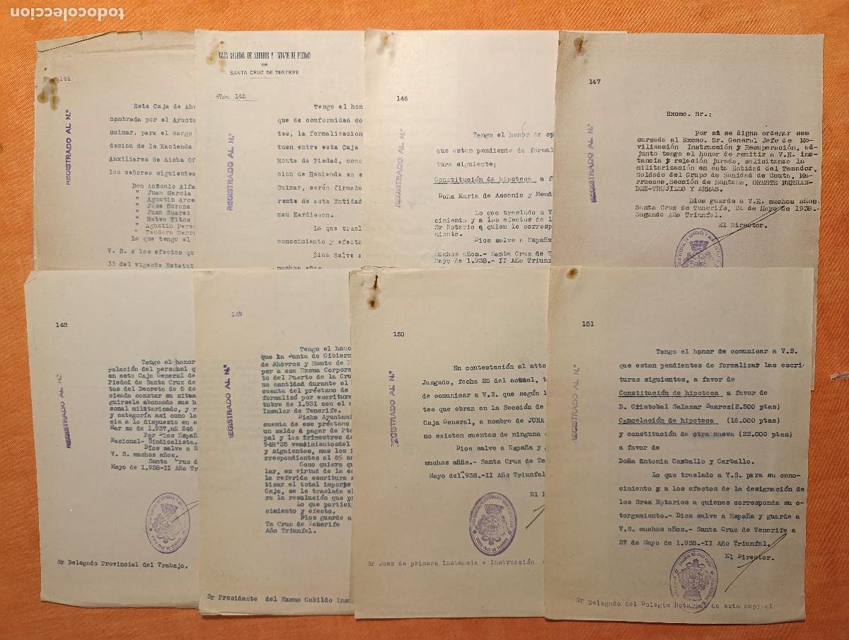 Militaria: 1938 GUERRA CIVIL. LOTE DOCUMENTOS ORDENADOS POR N&Uacute;MEROS Y FECHAS - GUERRA CIVIL ESPA&Ntilde;OLA. NE-11