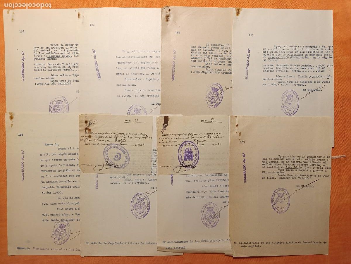 Militaria: 1938 GUERRA CIVIL. LOTE DOCUMENTOS ORDENADOS POR N&Uacute;MEROS Y FECHAS - GUERRA CIVIL ESPA&Ntilde;OLA. NE-12