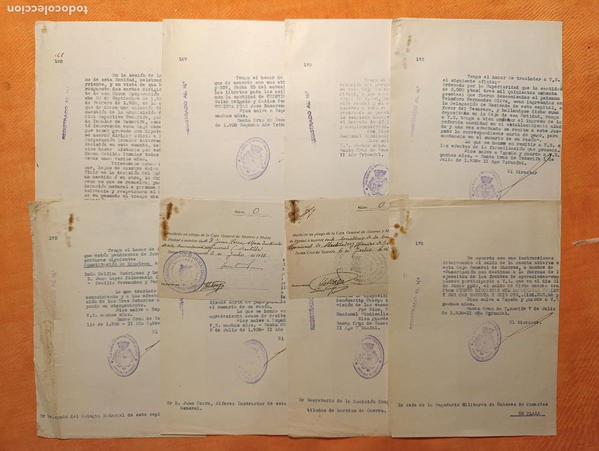 Militaria: 1938 GUERRA CIVIL. LOTE DOCUMENTOS ORDENADOS POR N&Uacute;MEROS Y FECHAS - GUERRA CIVIL ESPA&Ntilde;OLA. NE-14