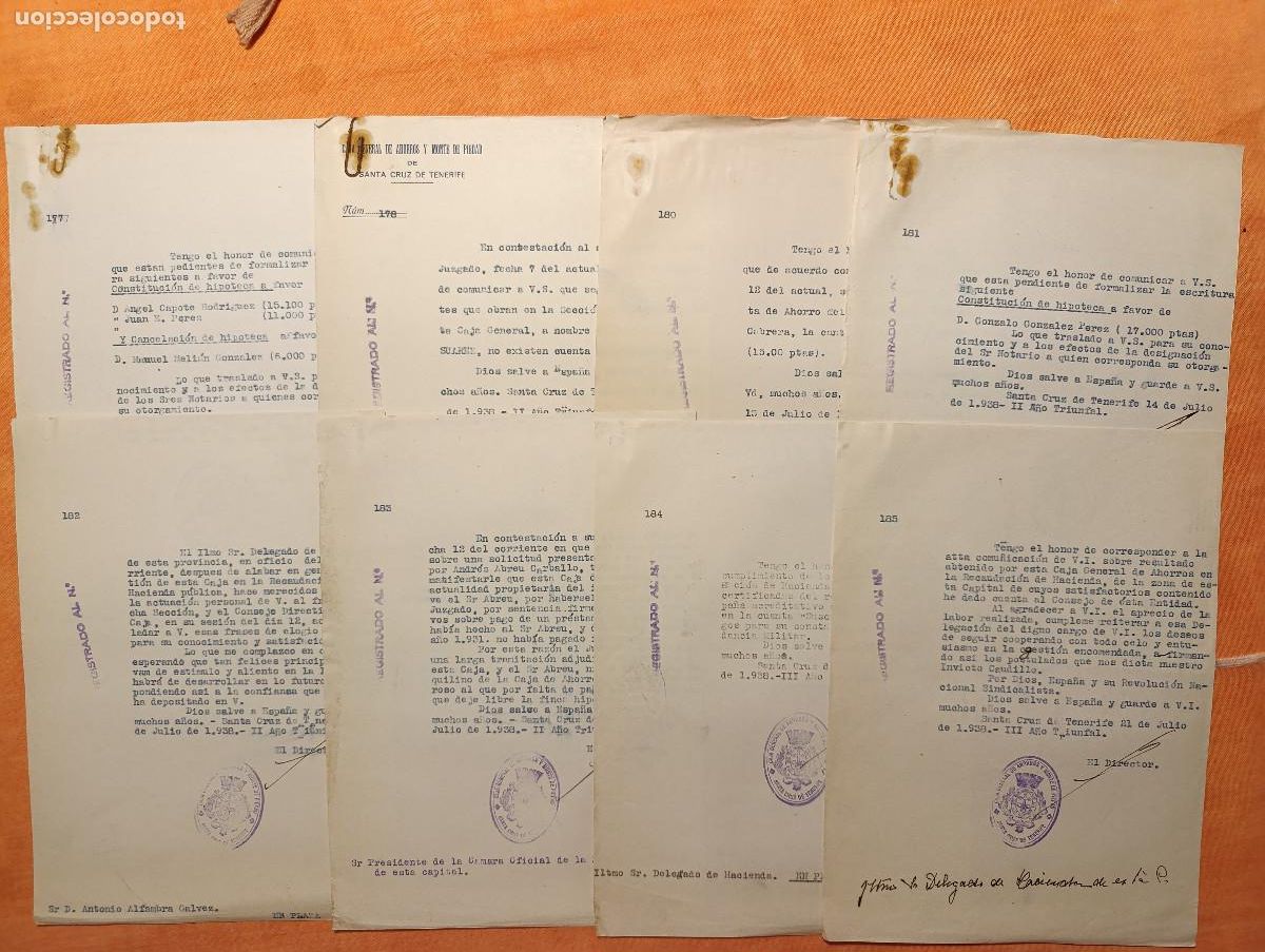 Militaria: 1938 GUERRA CIVIL. LOTE DOCUMENTOS ORDENADOS POR N&Uacute;MEROS Y FECHAS - GUERRA CIVIL ESPA&Ntilde;OLA. NE-15