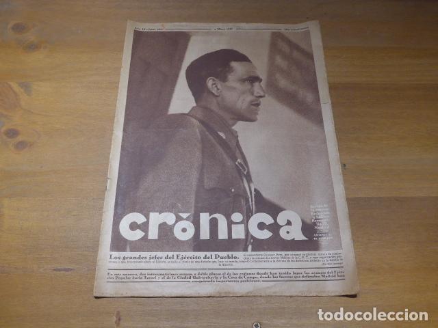 Militaria: Antigua revista Cronica republicana original de 2 de mayo de 1937, guerra civil.