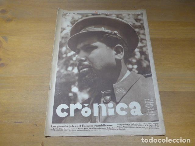 Militaria: Antigua revista Cronica republicana original de 23 de mayo de 1937, guerra civil.
